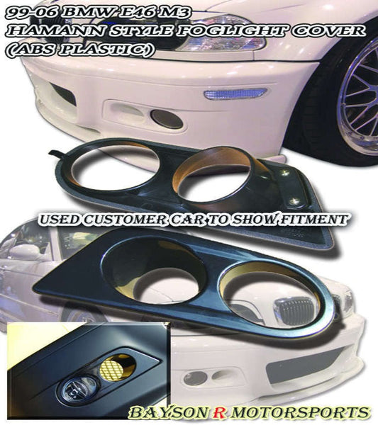 H-Style Foglight Covers For 2001-2006 BMW 3-Series E46 M3 - Bayson R Motorsports