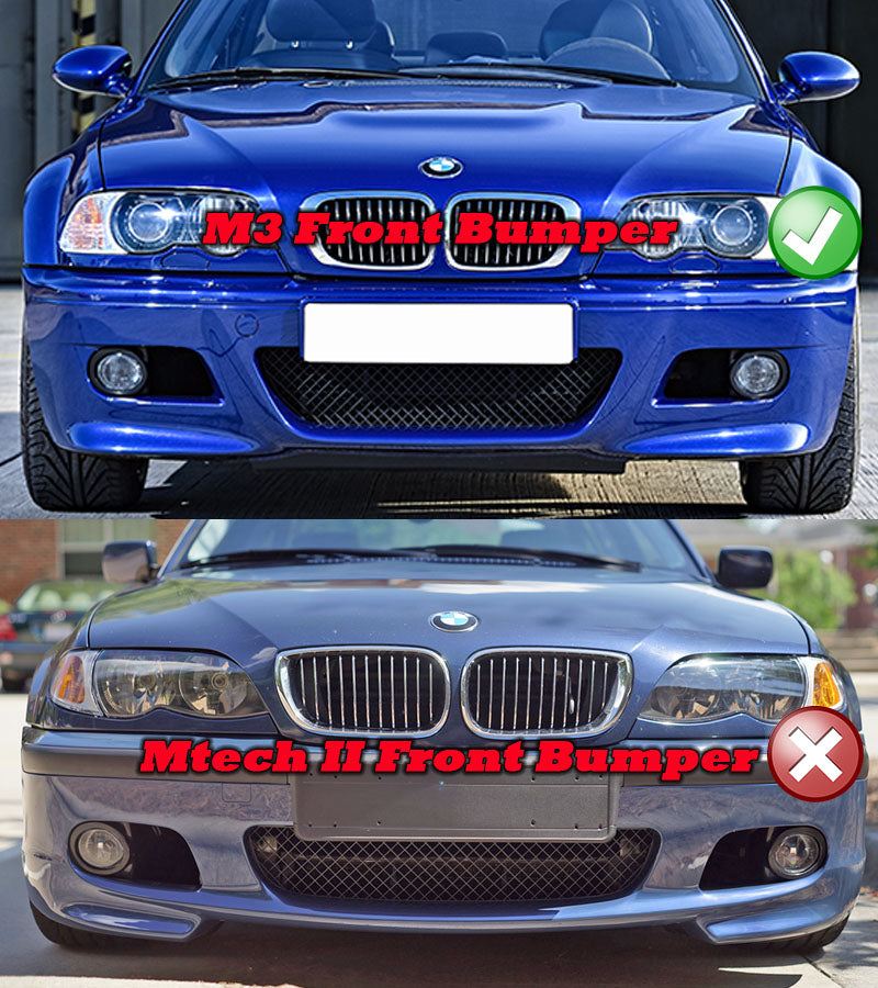 Fog Lamp Round Trim Covers (ABS) For 1999-2006 BMW E46 M3 Front Bumper
