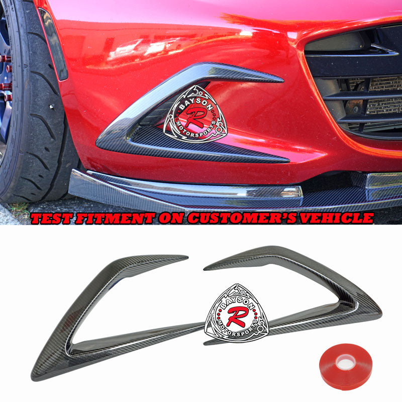 Front Bumper Foglight Trim (Carbon Fiber) For 2016-2024 Mazda Miata - Bayson R Motorsports