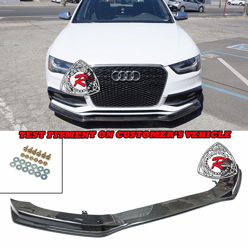 S Style Front Lip (Carbon Fiber) For 2013-2016 Audi A4 S-Line& S4 (B8.5) - Bayson R Motorsports