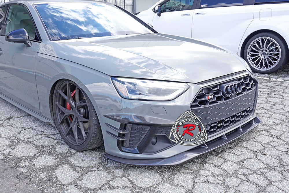 A Style Front Lip (Carbon Fiber) For 2020-Up Audi S4 / A4 S-Line ONLY - Bayson R Motorsports