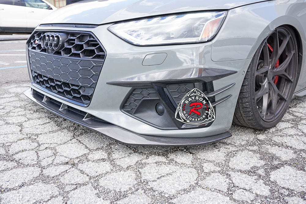 A Style Front Lip (Carbon Fiber) For 2020-Up Audi S4 / A4 S-Line ONLY - Bayson R Motorsports