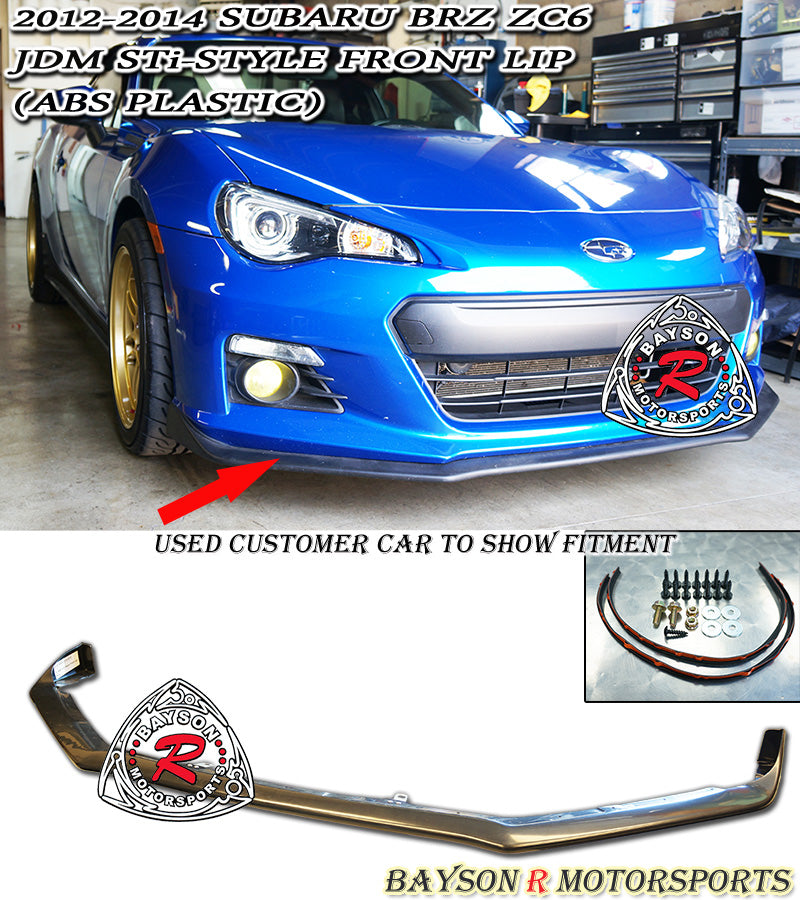 STi Style Front Lip For 2012-2016 Subaru BRZ - Bayson R Motorsports