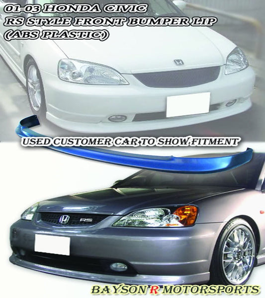 RS Style Front Lip For 2001-2003 Honda Civic - Bayson R Motorsports