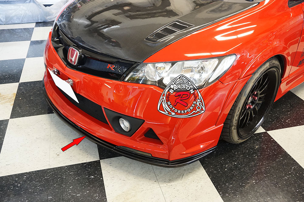 MURR Style Add-On Front Lip For 2006-2011 Honda Civic 4Dr (JDM) - Bayson R Motorsports