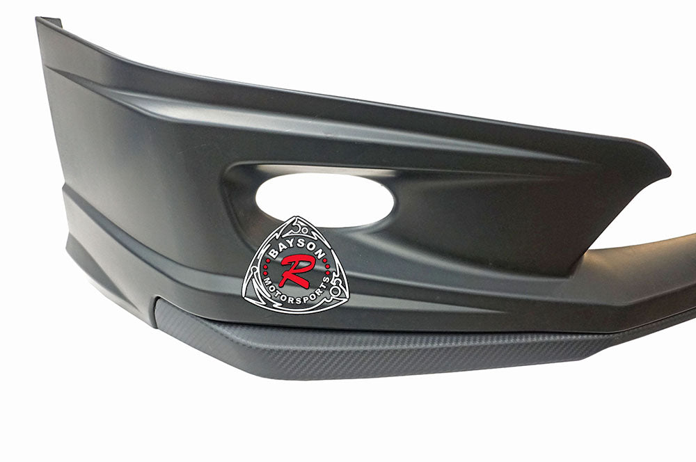 MU Style Front Lip w/ Carbon Look Insert For 2012 Honda Civic 4Dr - Bayson R Motorsports