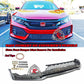 TR Style Front Lip (Carbon Look) w/ Lower Grille For 2017-2021 Honda Civic Si - Bayson R Motorsports