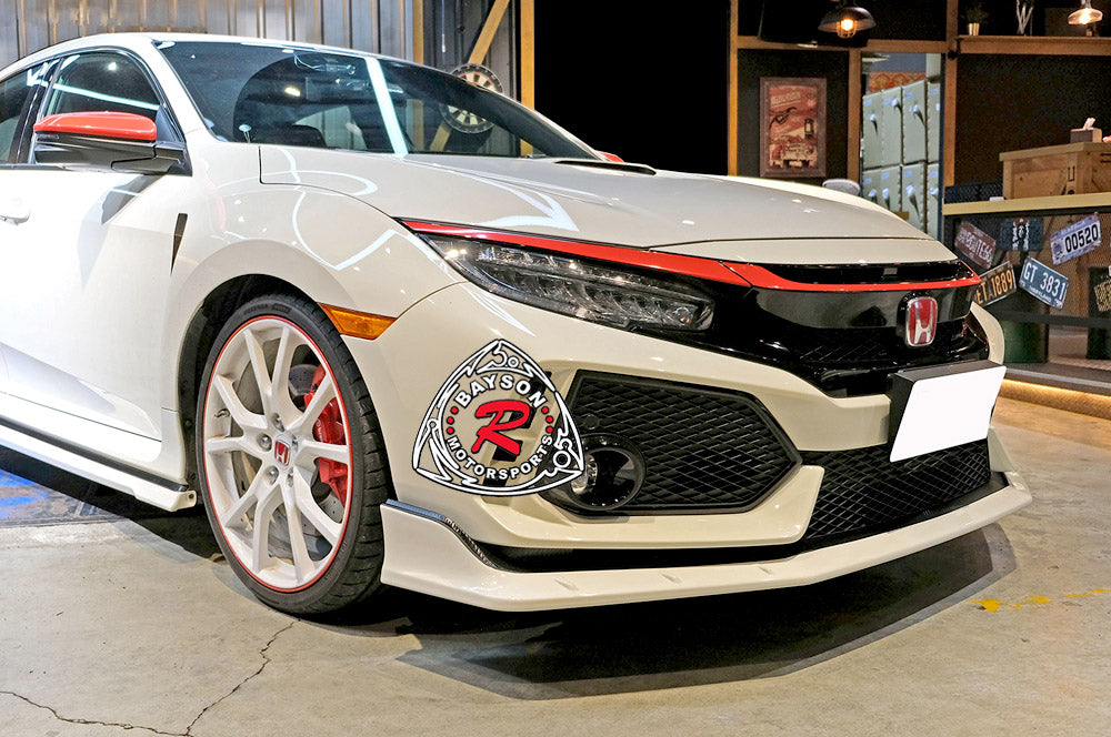 MU Style Front Lip (ABS Plastic) For 2017-2021 Honda Civic Type R FK8 ONLY - Bayson R Motorsports