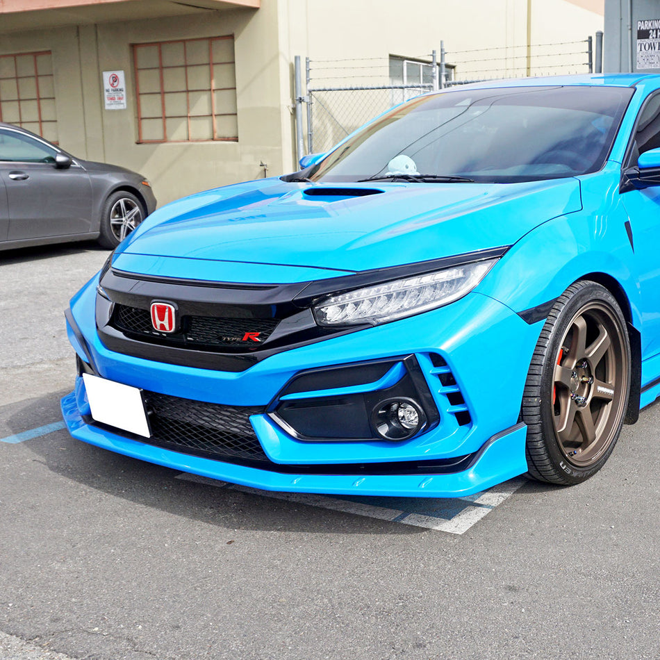 MU Style Front Lip (ABS Plastic) For 2017-2021 Honda Civic Type R (FK8)