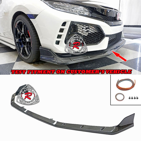 MU Style Front Lip (Carbon Fiber) For 2017-2021 Honda Civic Type R FK8 ONLY - Bayson R Motorsports