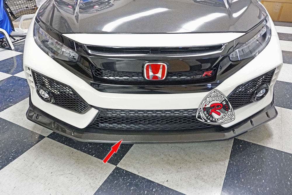MU Style Front Lip (Carbon Fiber) For 2017-2021 Honda Civic Type R FK8 ONLY - Bayson R Motorsports