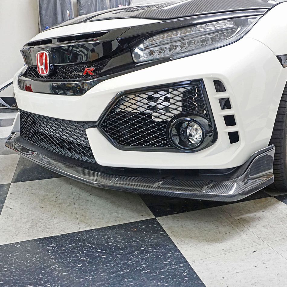 MU Style Front Lip (Carbon Fiber) For 2017-2021 Honda Civic Type R (FK8)