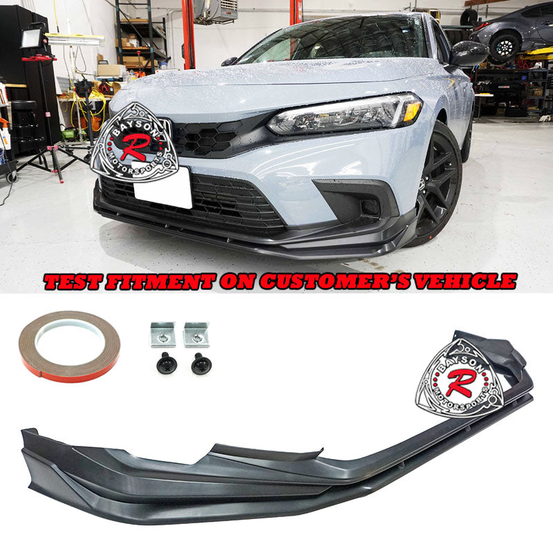 Bayson R Front Lip TH Style Front Lip For 2022-2023 Honda Civic (Won't fit Type R FL5 ...