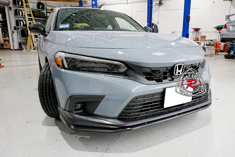 Bayson R Front Lip TH Style Front Lip For 2022-2023 Honda Civic (Won't fit Type R FL5 ...