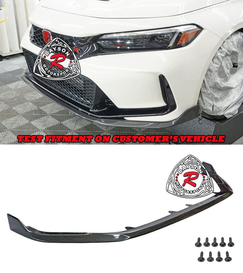 A Style Front Lip (Carbon Fiber) For 2023-2025 Honda Civic Type R (FL5)