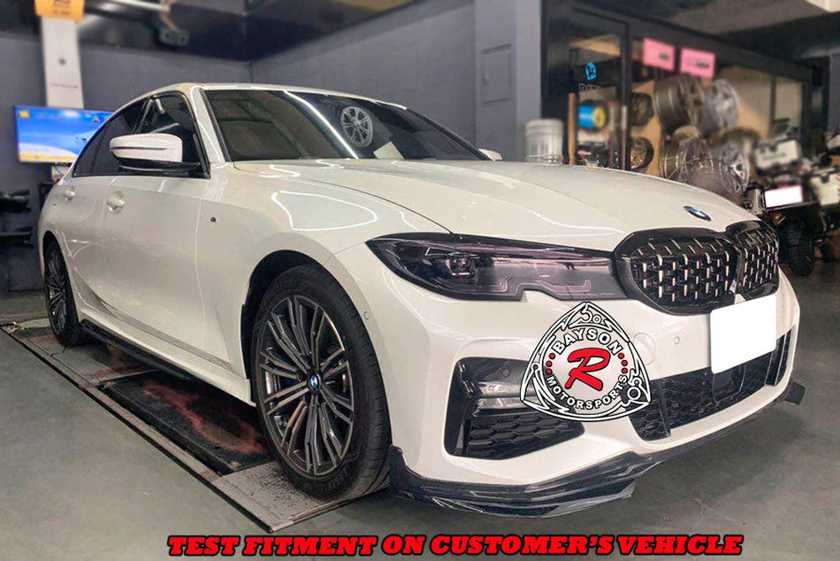 MP Style Front Lip (Matte Black) For 2019-2022 BMW 3-Series (G20/G21)