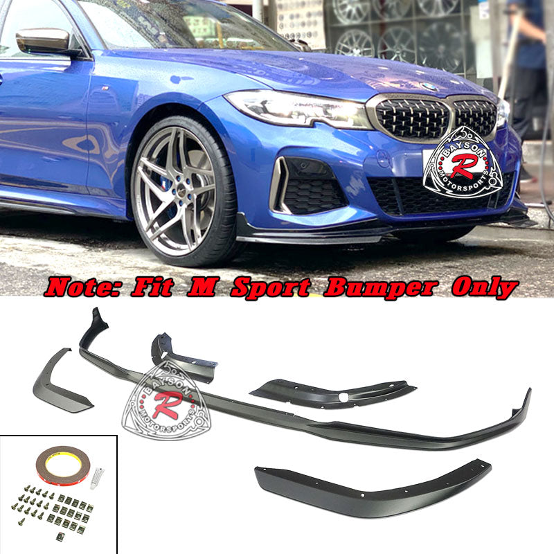 MP Style Front Lip (Matte Black) For 2019-2022 BMW 3-Series G20 / G21 - Bayson R Motorsports