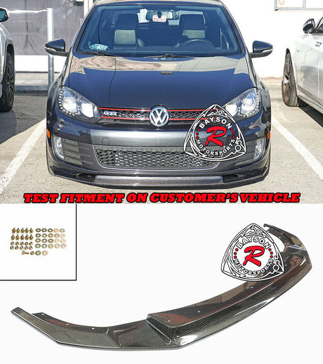 NSD Style Front Lip (Carbon Fiber) For 2010-2014 Volkswagon Golf 6 GTI ONLY (MK6) - Bayson R Motorsports