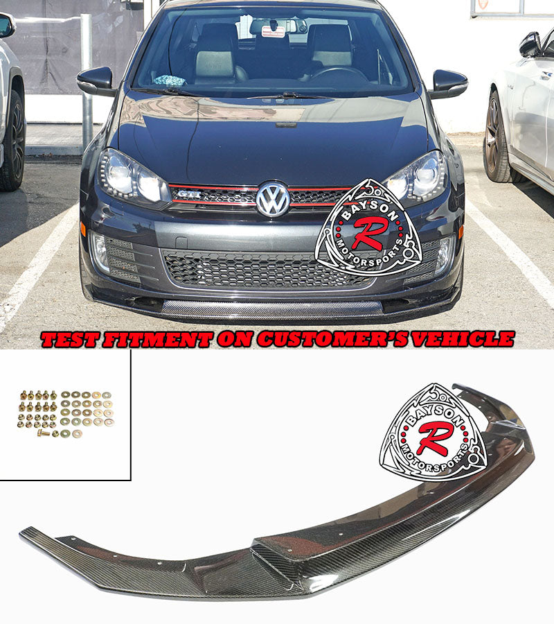 NSD Style Front Lip (Carbon Fiber) For 2010-2014 Volkswagon Golf 6 GTI ONLY (MK6) - Bayson R Motorsports