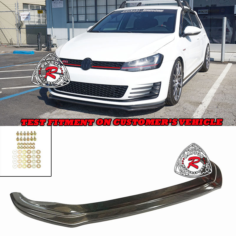 MT Style Front Lip (Carbon Fiber) For 2015-2017 Volkswagen Golf 7 GTI (MK7) - Bayson R Motorsports