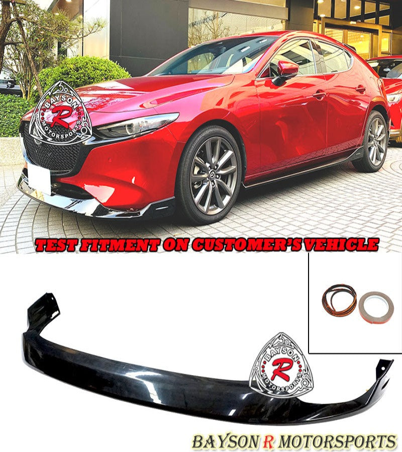 Bayson R Front Lip Mazda Mazda-3 5Dr Hatchback Front Lip (2019-2024) MZ Style – Bayson R ...