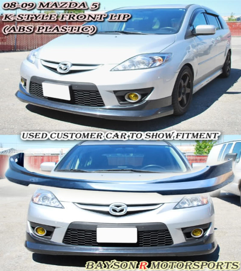 K Style Front Lip For 2008-2010 Mazda 5 - Bayson R Motorsports