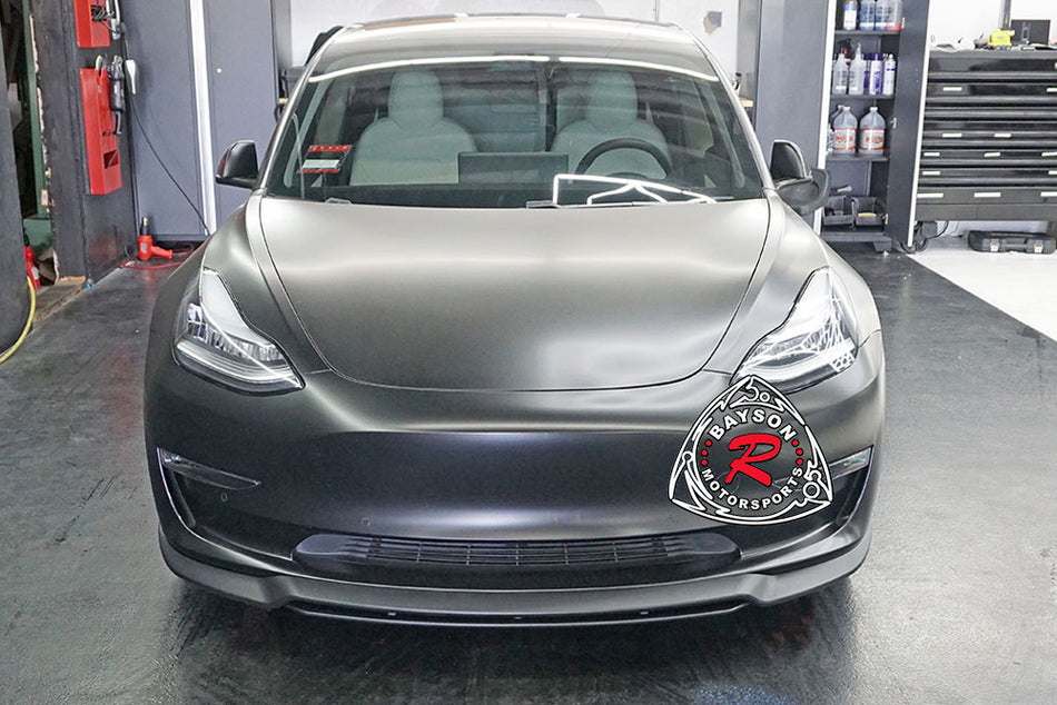Art Style Front Lip For 2017-2022 Tesla Model 3 - Bayson R Motorsports