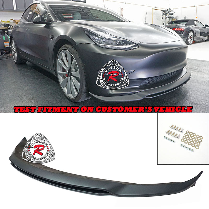 Bayson R Front Lip Art Style Front Lip For 2017-2022 Tesla Model 3 | Bayson R Motorsports