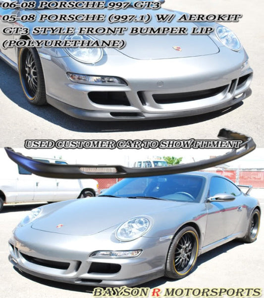GT3 Style Front Lip For 2006-2008 Porsche 911 Carrera GT3 (997) or 2005-2008 Porshce 911 Carrera w/ AEROKIT (997.1) - Bayson R Motorsports