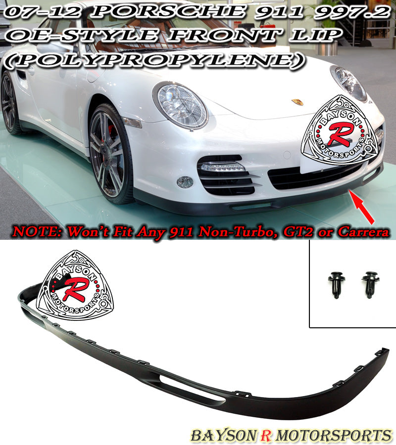 OE Style Front Lip For 2007-2013 Porsche 911 Turbo (997.2) - Bayson R Motorsports