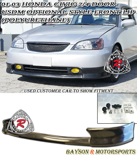 HF Style Front Lip For 2001-2003 Honda Civic - Bayson R Motorsports