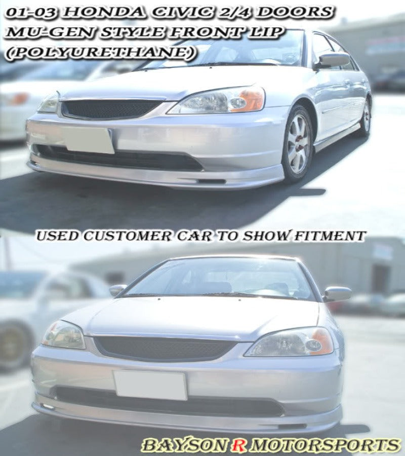 MU Style Front Lip For 2001-2003 Honda Civic - Bayson R Motorsports