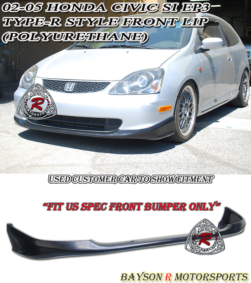 Bayson R Front Lip TR Style Front Lip For 2002-2005 Honda Civic Si 3Dr | Bayson R Motorsports