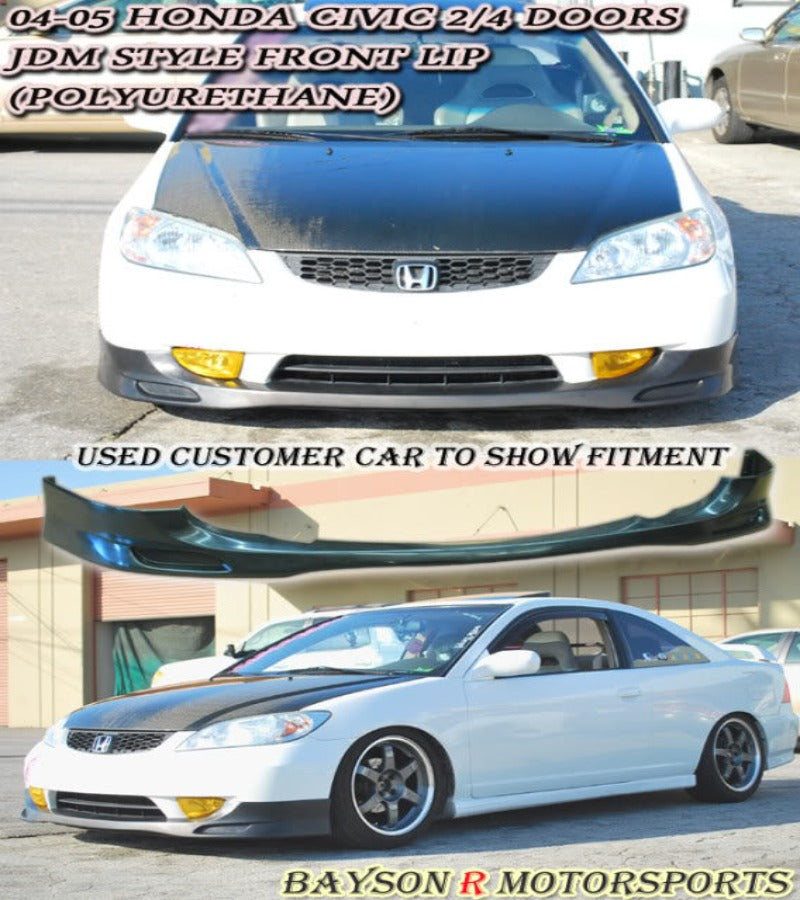 JDM Style Front Lip For 2004-2005 Honda Civic - Bayson R Motorsports