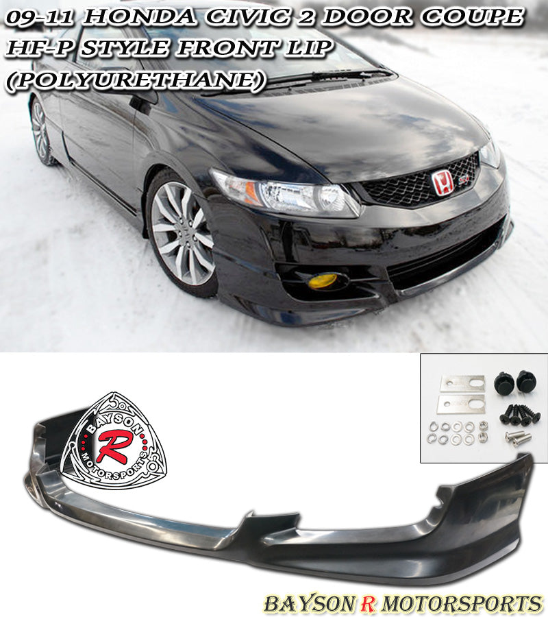 HF Style Front Lip For 2009-2011 Honda Civic 2Dr - Bayson R Motorsports