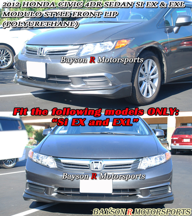 Mod Style Front Lip For 2012 Honda Civic 4Dr - Bayson R Motorsports