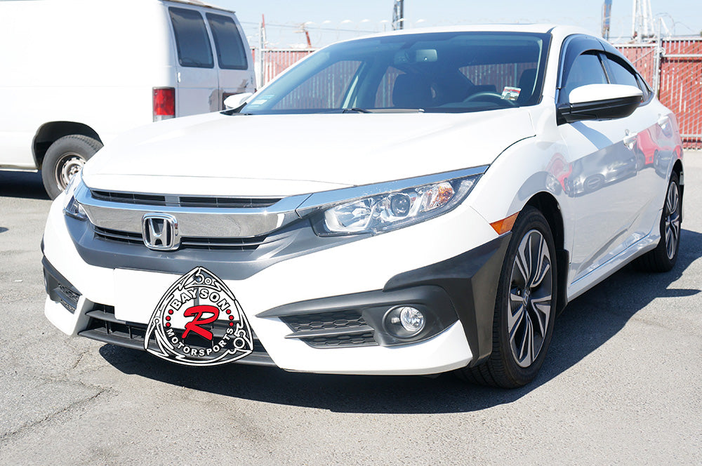 A Style Front Splitters For 2016-2018 Honda Civic 2Dr / 4Dr - Bayson R Motorsports