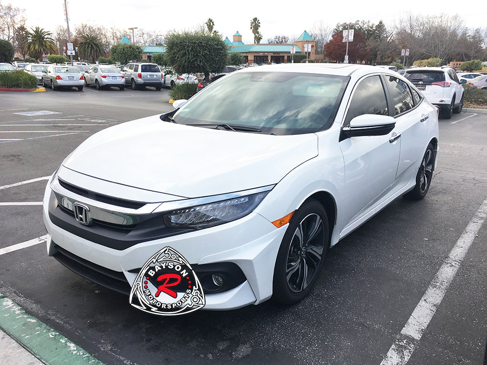 A Style Front Splitters For 2016-2018 Honda Civic 2Dr / 4Dr - Bayson R Motorsports