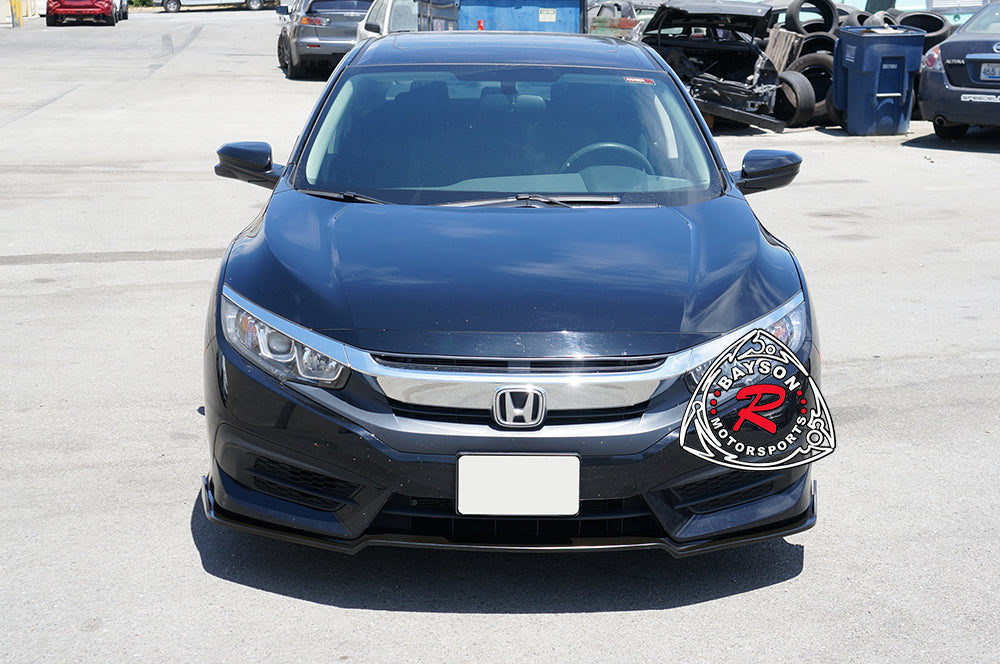 TR Style Front Lip For 2016-2018 Honda Civic 2Dr / 4Dr - Bayson R Motorsports