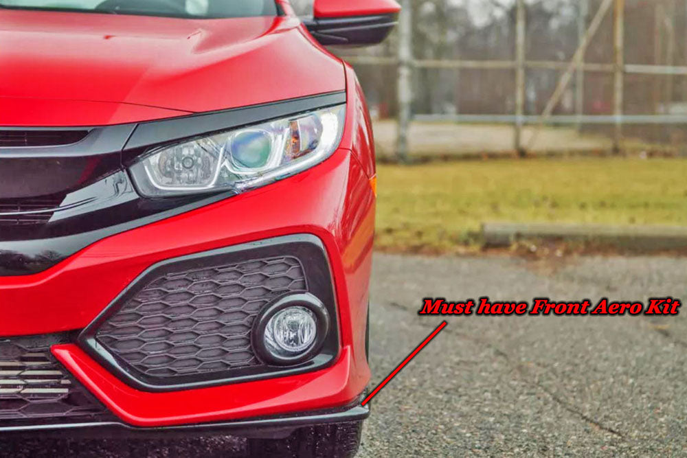 TR Style Front Lip For 2017-2021 Honda Civic 5 Door Sport / Sport Touring - Bayson R Motorsports