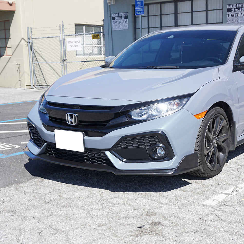 TR Style Front Lip For 2017-2021 Honda Civic 5Dr Hatchback (Sport / Sport Touring)