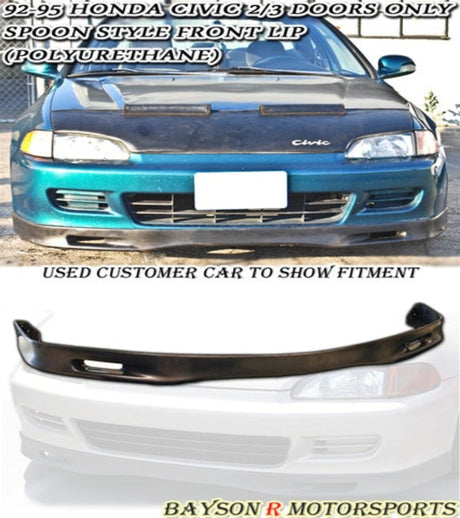 Spn Style Front Lip For 1992-1995 Honda Civic 2Dr / 3Dr - Bayson R Motorsports