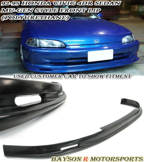 MU Style Front Lip For 1992-1995 Honda Civic 4Dr - Bayson R Motorsports