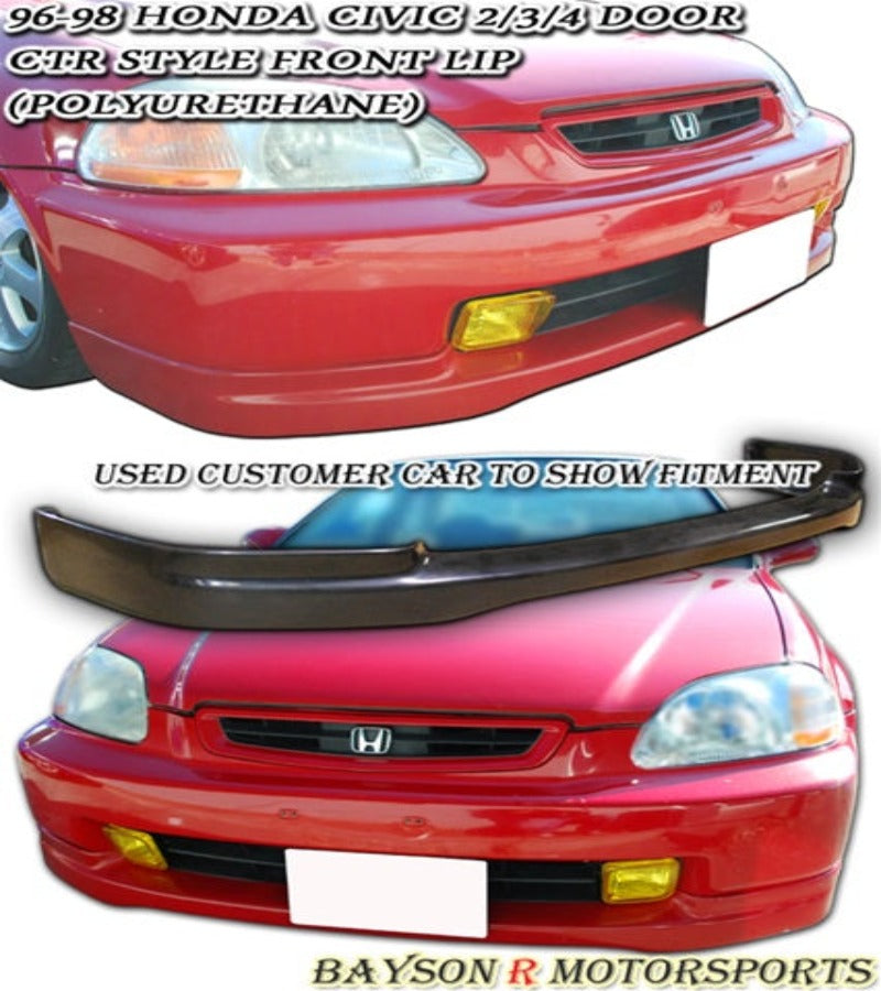 CTR Style Front Lip For 1996-1998 Honda Civic - Bayson R Motorsports