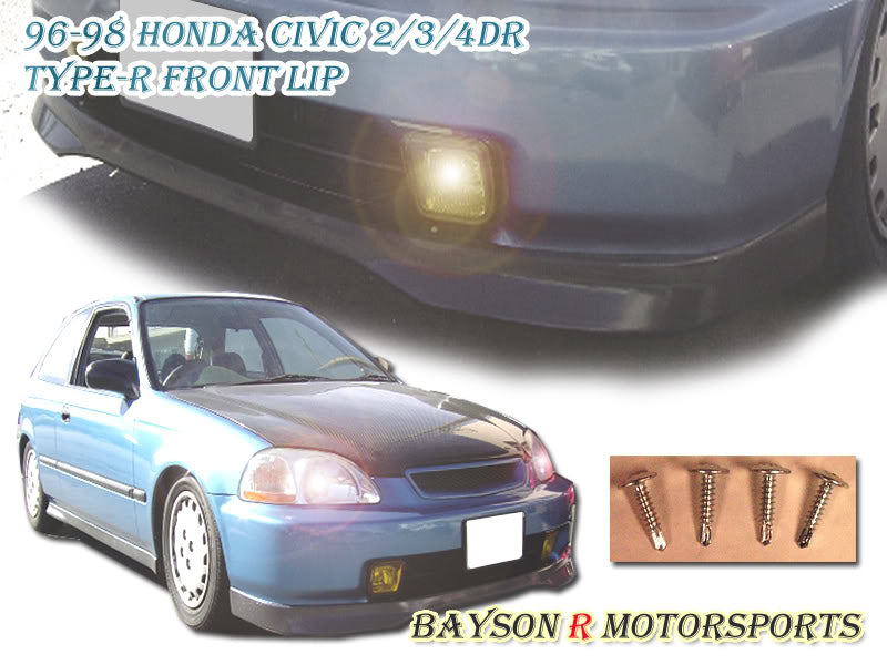 TR Style Front Lip For 1996-1998 Honda Civic - Bayson R Motorsports