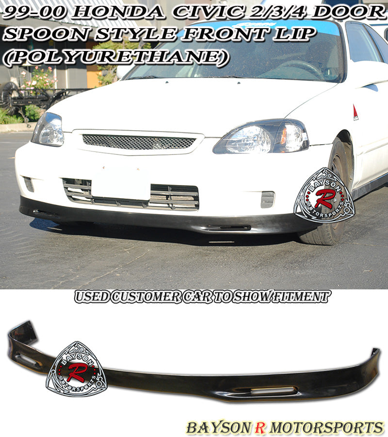 Spn Style Front Lip For 1999-2000 Honda Civic - Bayson R Motorsports