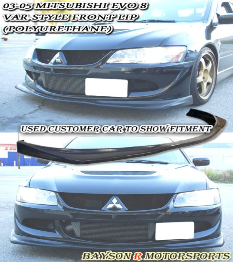 Var Style Front Lip For 2003-2005 Mitsubishi Evolution 8 - Bayson R Motorsports