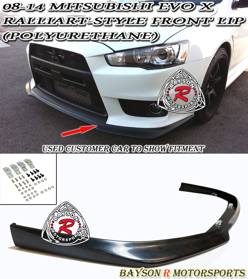 Ral Style Front Lip For 2008-2015 Mitsubishi Evolution 10 - Bayson R Motorsports