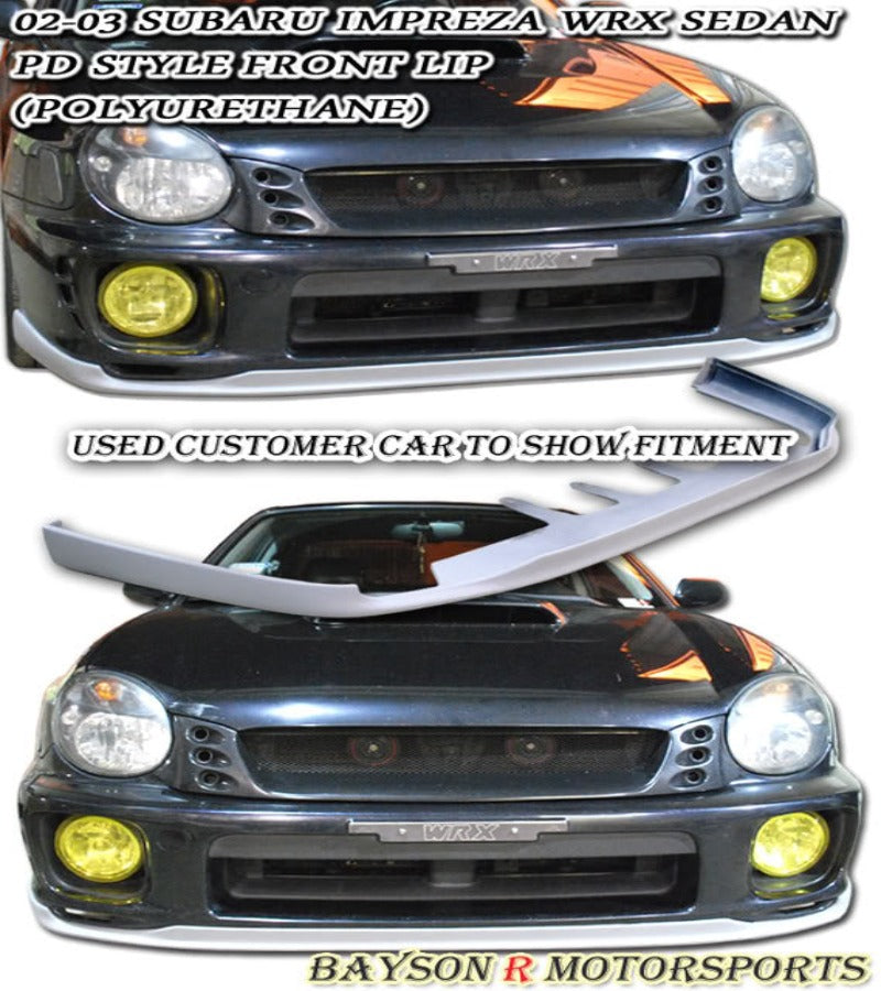 PD Style Front Lip For 2002-2003 Subaru Impreza WRX 4Dr - Bayson R Motorsports