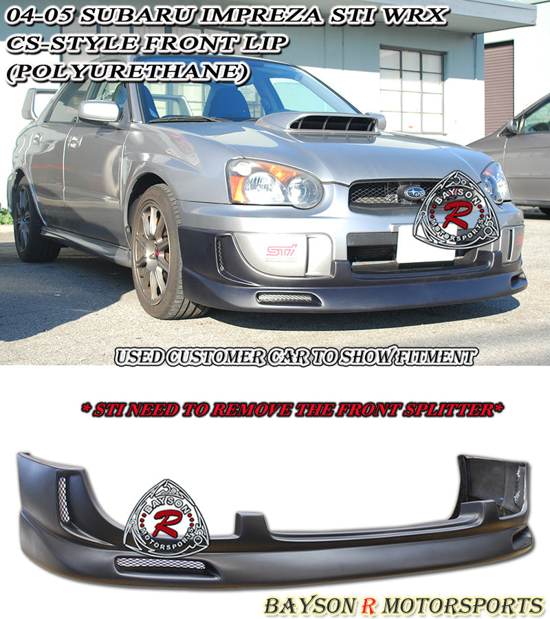 CS1 Style Front Lip For 2004-2005 Subaru Impreza WRX STi 4Dr - Bayson R Motorsports